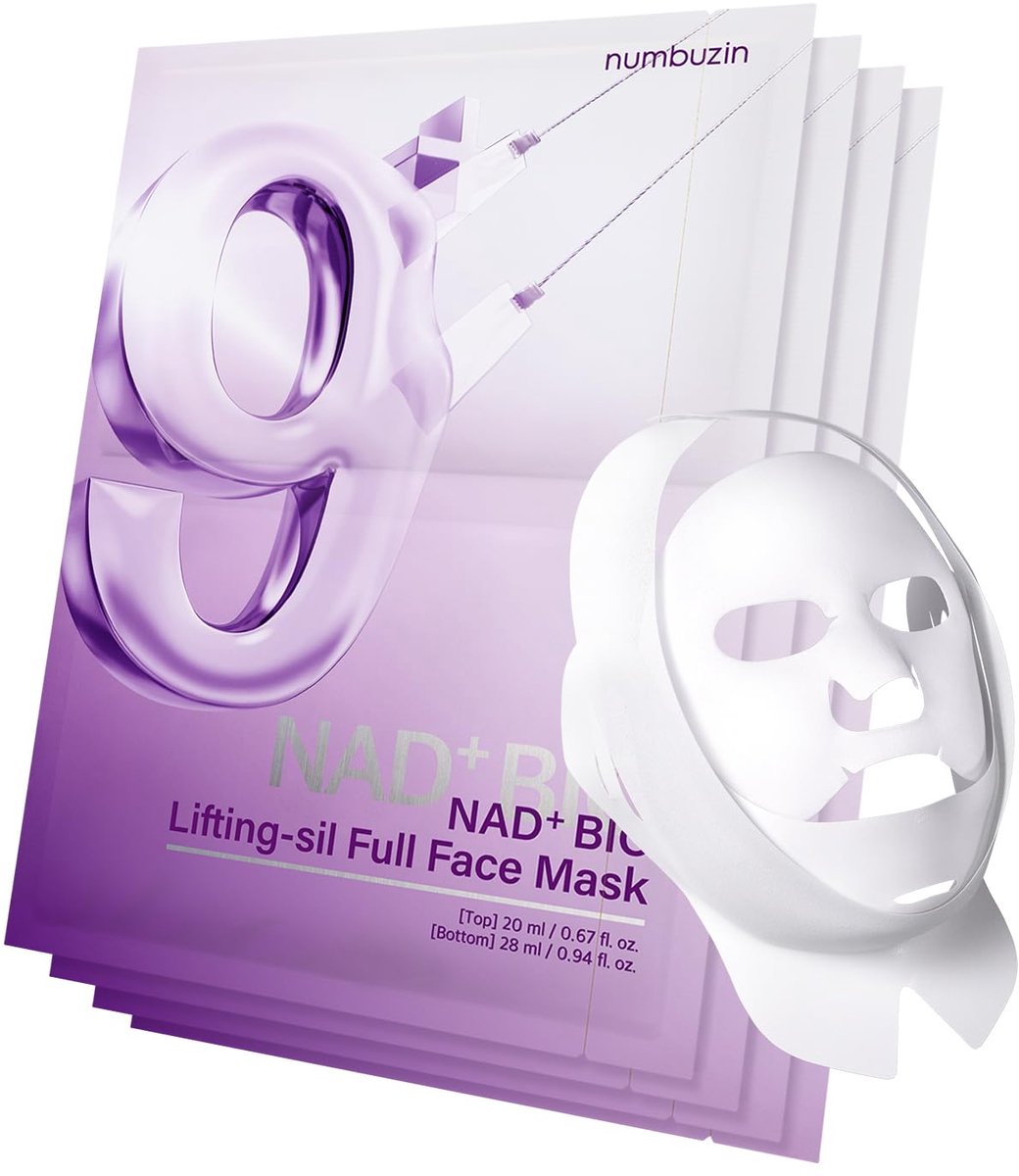 Numbuzin – No. 9 NAD+ BIO Lifting-sil Full Face Mask Set, 4 pieces