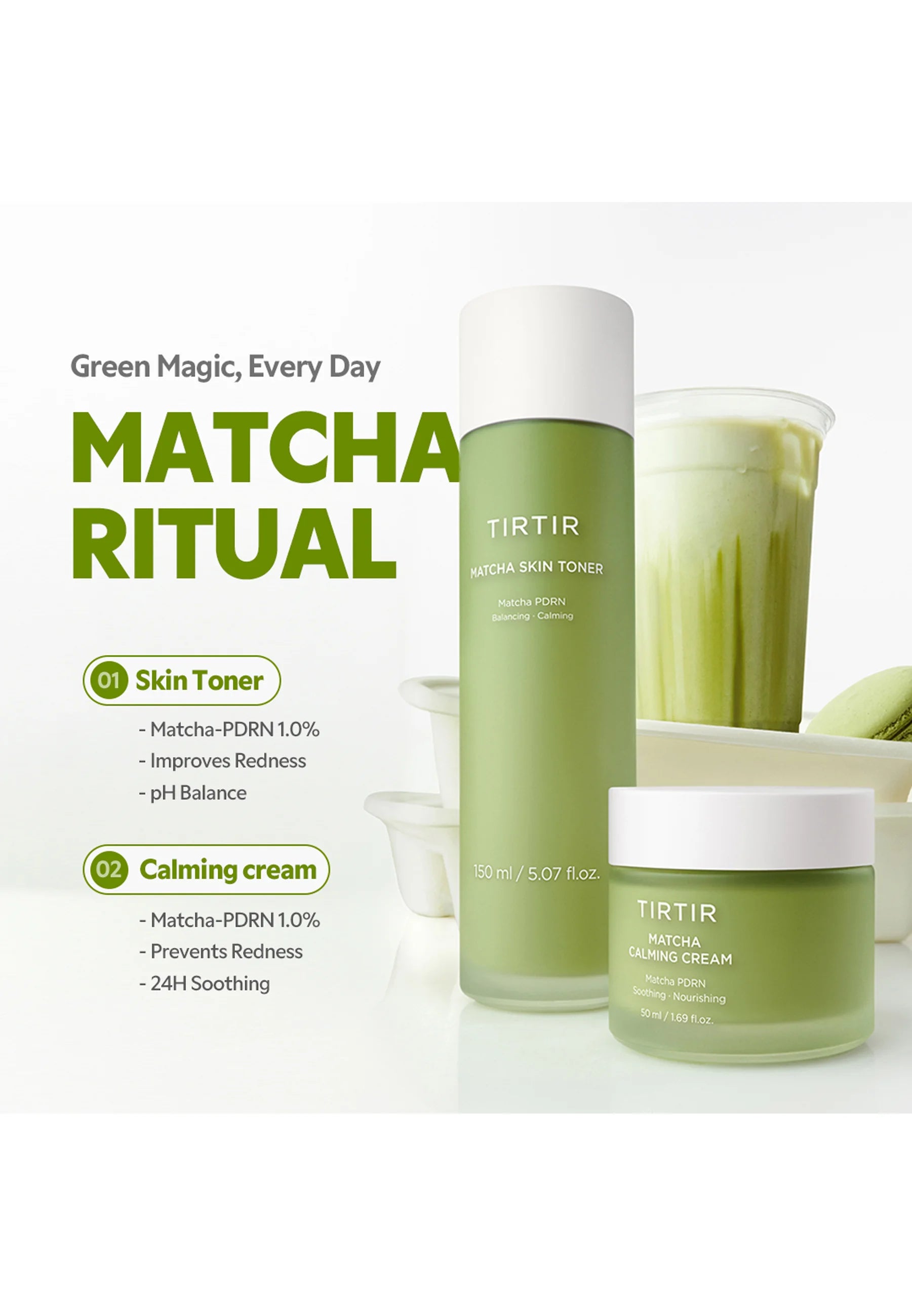 TIRTIR - Matcha Calming Cream - 50ml