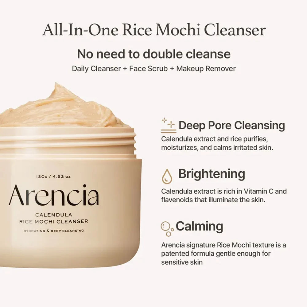 Arencia – Fresh Calendula Mochi Cleanser - 120g