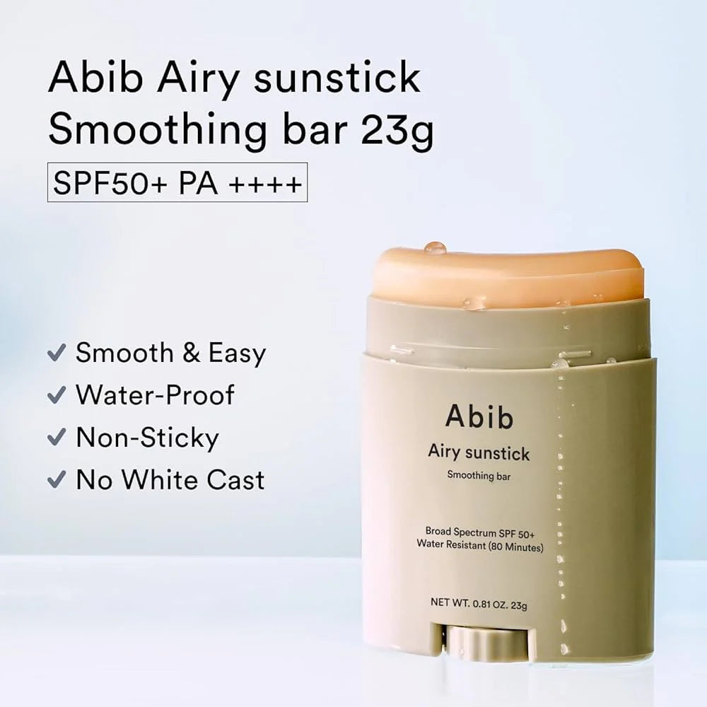 ABIB – Airy Sunstick SPF50+ PA+, 23g (water resistant - oily to combination skin)