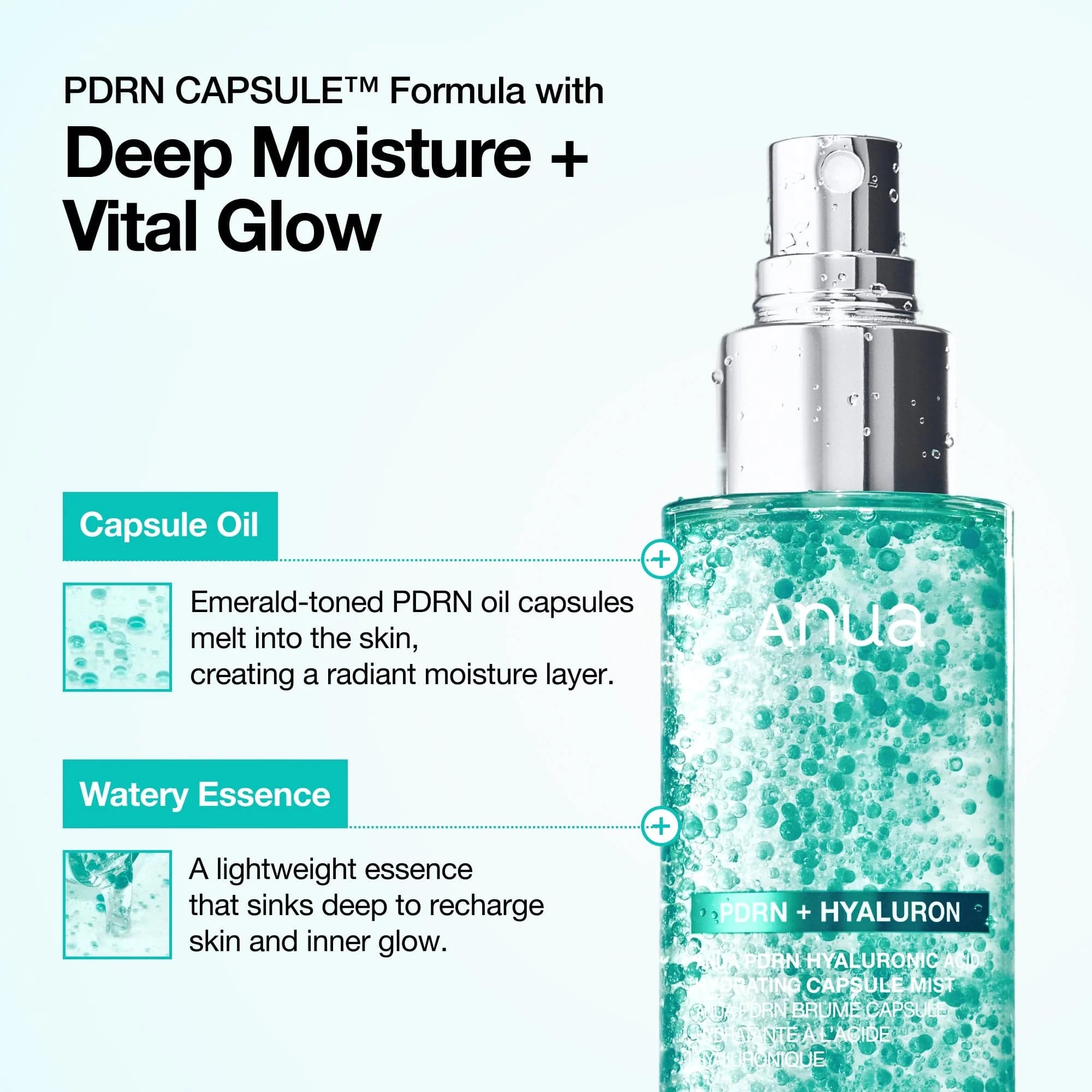 Anua – PDRN Hyaluronic Acid Hydrating Capsule Mist – 100ml