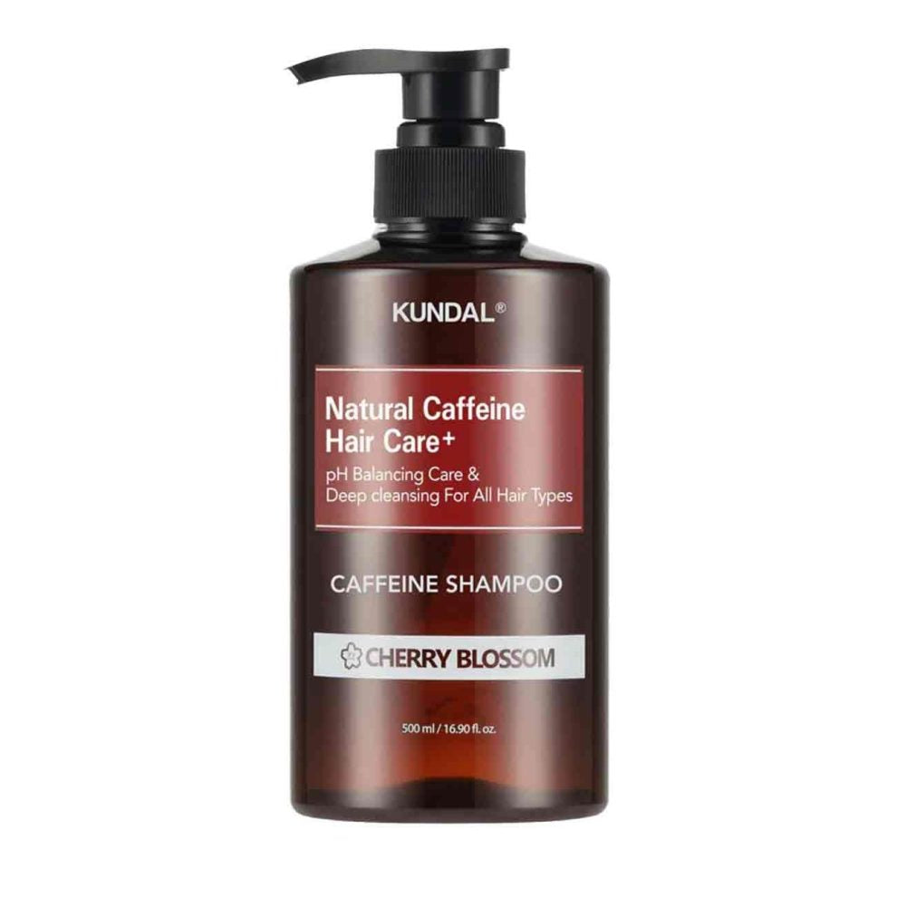 KUNDAL – Caffeine Shampoo, Cherry Blossom, 500ml (Hairloss)