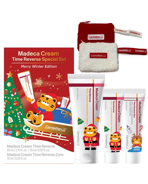 CENTELLIAN 24 - Merry Winter Edition - 1 set (4 stuks) - Madeca Cream Time Reverse Season 7 (80ml+15ml) + Time Reverse Zero Cream (15ml) + gratis etui