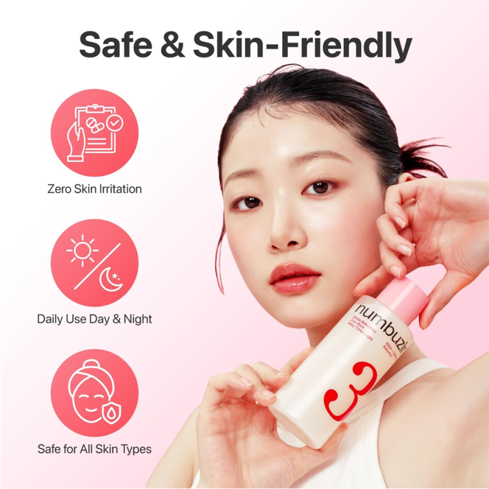 Numbuzin – No.3 Bifida Bakuchiol Zero Pore Milky Toner - 200ml